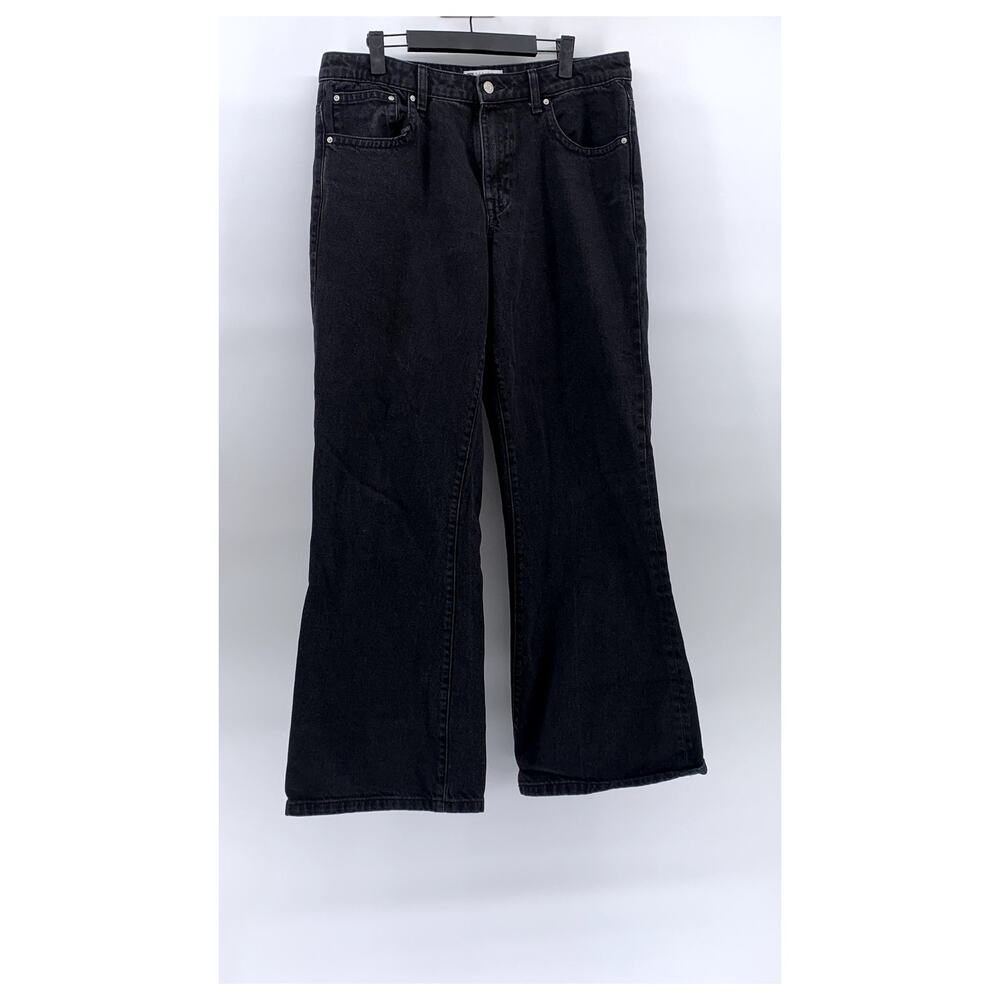 ASOS DESIGN Women's Black Denim Five-Pocket Bootcut Jean SZ 34